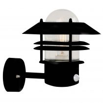 nordlux-applique murale - blokhus up sensor- métal - noir -  e27 (25031003)