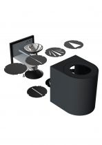 nordlux-applique murale - canto 2 - aluminium - gris - led module incl. (49701010)