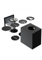 nordlux-applique murale - canto kubi 2 - aluminium - blanc - led module incl. (49711001)