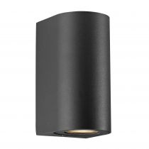 nordlux-applique murale - canto maxi 2 - aluminium - seaside noir -  gu10 (49721203)