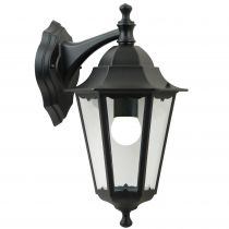 nordlux-applique murale - cardiff down - aluminium - noir -  e27 (74381003)
