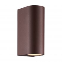 nordlux-applique murale - dion double - aluminium - rouille - gu10 (2518021009)