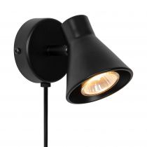 nordlux-applique murale - eik - métal - noir -  gu10 (45761003)