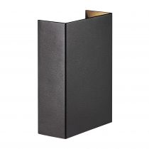nordlux-applique murale - fold 10 - aluminium - noir - led module incl. (2019041003)