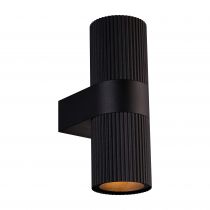 nordlux-applique murale - kyklop ripple - aluminium - noir -  gu10 (2318051003)