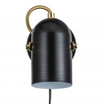 nordlux-applique murale - lotus - métal - noir/laiton -  e14 (50101003)