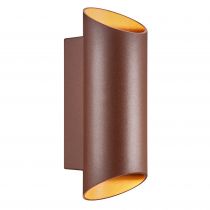 nordlux-applique murale - nico 22 rond - aluminium - couleur rouille -  gu10 (2218231009)