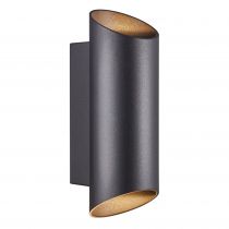 nordlux-applique murale - nico 22 rond - aluminium - noir -  gu10 (2218231003)