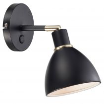 nordlux-applique murale - ray - métal - noir -  e14 (63191003)