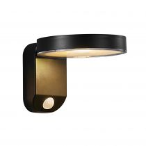 nordlux-applique murale - rica rond -  plastique - noir - solarled (2118141003)