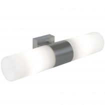 nordlux-applique murale - tangens double - verre - acier brossé -  e14 (17141032)