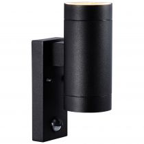 nordlux-applique murale - tin maxi sensor double - métal - noir -  gu10 (21519103)