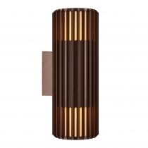 nordlux-applique murale double - aludra - aluminium - seaside marron metallise -  e27 (2418121261)