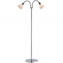 nordlux-lampadaire - ray double - métal - chromé -  e14 (63224033)