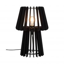 nordlux-lampe à poser - groa - bois - noir -  e27 (2213155003)