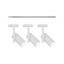 nordlux-luminaire sur rail - jerome 3-kit + 1m rail - aluminium - blanc - gu10 (2510096001)