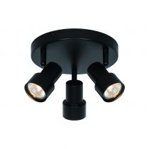 nordlux-plafonnier - boston 3-rail -  métal - noir - gu10 (2512370103)