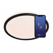 nordlux-plafonnier - livasmart -  plastique - noir - led module incl. (2110826103)