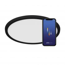nordlux-plafonnier - ojasmart 29 -  plastique - noir - led module incl. (2015036103)