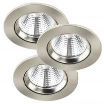 nordlux-spot encastré - fremont 3-kit - métal - brossé nickel - led module incl. (47580132)