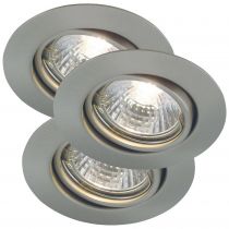 nordlux-spot encastré - triton - métal - acier brossé -  gu10 (54540132)
