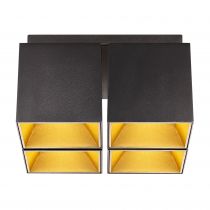 nordlux-spoterie - ethan x4 - aluminium - mat noir -  gu10 (2110430103)