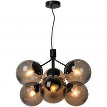 nordlux-suspension - ivona x6 - verre - noir -  e27 (2112163003)
