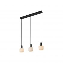 nordlux-suspension - milford mini x3 - verre - noir -  e14 (2412623003)