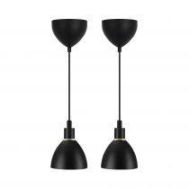 nordlux-suspension - ray x2 - métal - noir -  e14 (63233003)