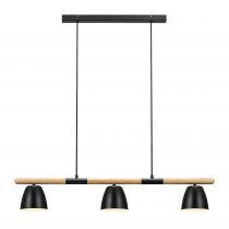 nordlux-suspension - theo x3 - métal - noir -  gu10 (2112603003)