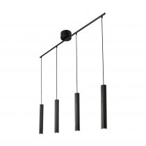 nordlux-suspension - vico x4 - métal - noir -  gu10 (2412143003)