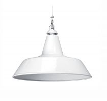 NOSTALGIE - Suspension déco E27 en acier blanc, lampe non fournie (4183)