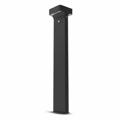 nova potelet 950mm 6w 3000k  solaire carre noir + detecteur ir (100808)