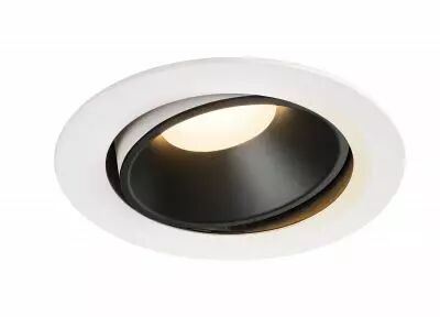 NUMINOS, encastr� de plafond int�rieur, 20�, blanc/noir, LED, 3000K, orientable (1003733)