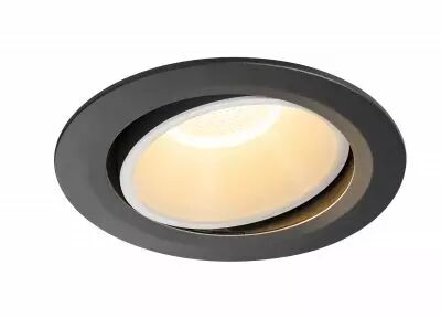 NUMINOS, encastr� de plafond int�rieur, 20�, noir/blanc, LED, 3000K, orientable (1003722)