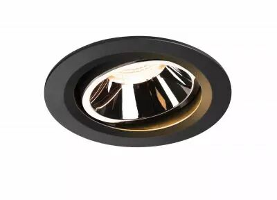 NUMINOS, encastr� de plafond int�rieur, 20�, noir/chrome, LED, 2700K, orientable (1003627)