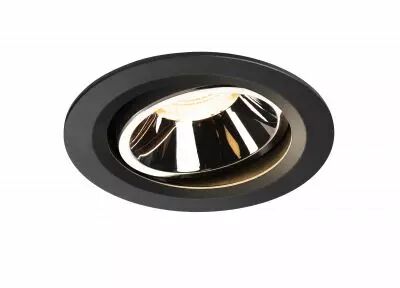 NUMINOS, encastr� de plafond int�rieur, 20�, noir/chrome, LED, 3000K, orientable (1003651)