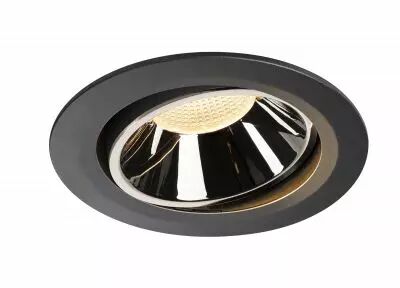 NUMINOS, encastr� de plafond int�rieur, 20�, noir/chrome, LED, 3000K, orientable (1003723)