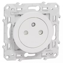 odace - prise de courant 2p+t affleurante - blanc (s520052)