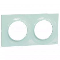 odace styl - plaque bleu cian - 2 postes horizontaux ou verticaux entraxe 71mm (s520704c)