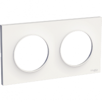 Odace Styl Plaque Blanc 2 Postes Horizontaux Ou Verticaux Entraxe 71Mm Odace (S520704)