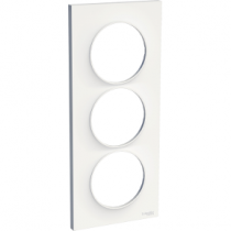 Odace Styl Plaque Blanc 3 Postes Verticaux Entraxe 57Mm Odace (S520716)