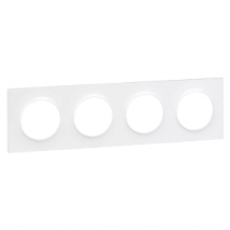 Odace Styl Plaque Blanc 4 Postes Horizontaux Ou Verticaux Entraxe 71Mm Odace (S520708)