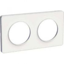 Odace Touch Plaque Blanc 2 Postes Horiz. ou Vert. Entraxe 71mm (S520804)