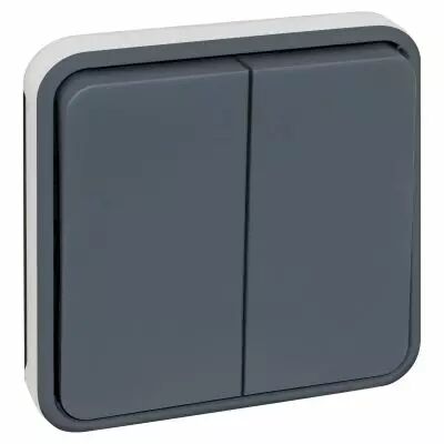 OXXO dble BP compos GRIS IP55 (60825)