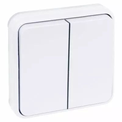 OXXO dble VV BLANC ENCASTRE IP55 (60890)