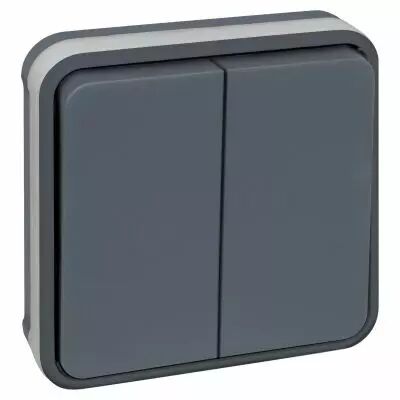 OXXO dble VV GRIS ENCASTRE IP55 (60882)