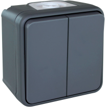 oxxo dble vv gris saillie ip55 (60802)