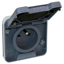 OXXO PC 2P+T compos GRIS IP55 (60845)