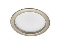 P10 - Downlight IP20/65, rond Ø105mm fixe nickel, 90°, LED intég.10W 3000K 800lm (50540)